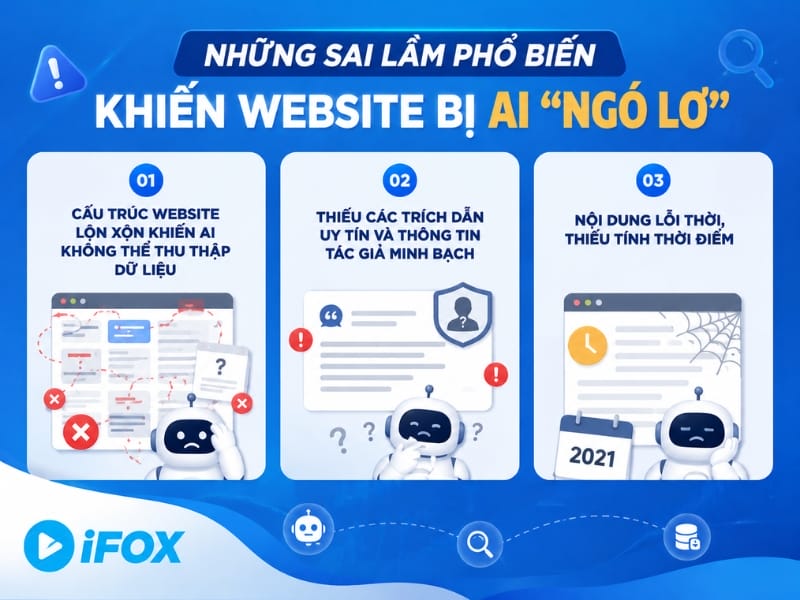 Những sai lầm phổ biến khiến website bị AI "ngó lơ" Những sai lầm phổ biến khiến website bị AI "ngó lơ"