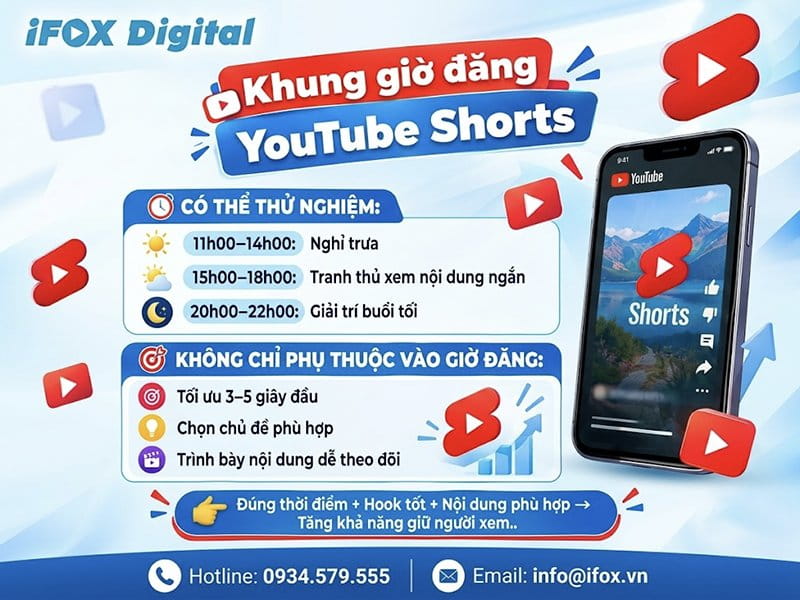 Khung giờ đăng YouTube Shorts