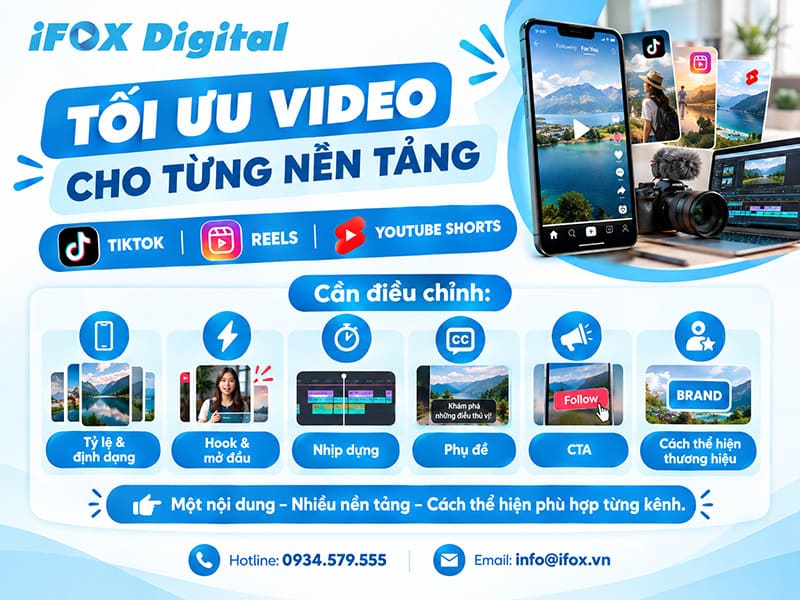 Tối ưu cho TikTok, Reels và YouTube Shorts