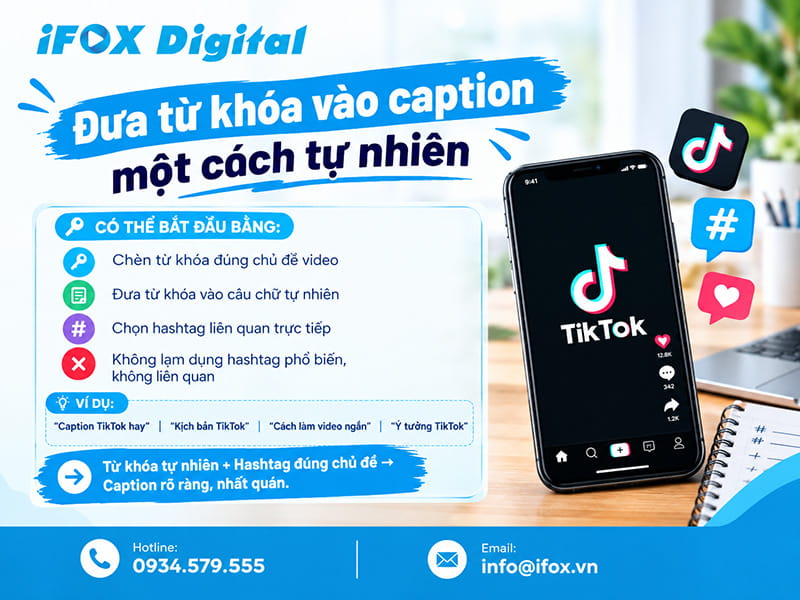 Đưa từ khóa vào caption một cách tự nhiên