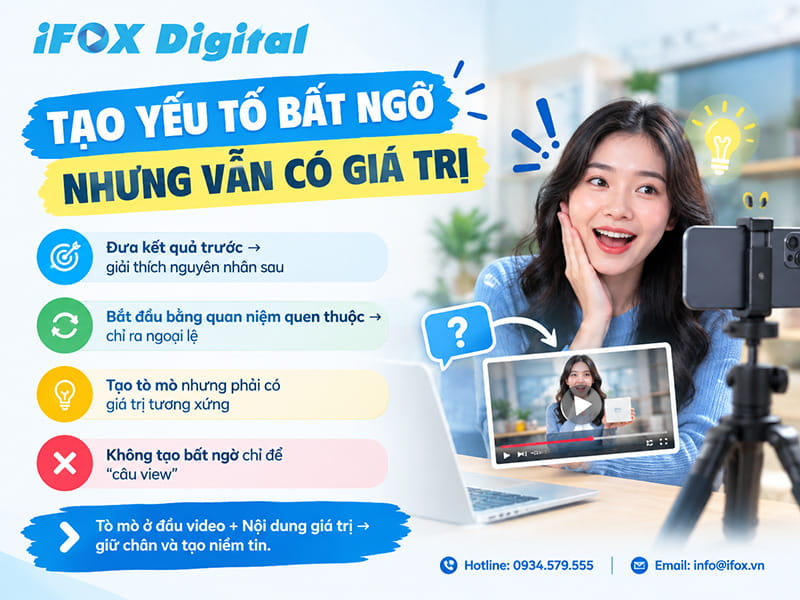 Tạo yếu tố bất ngờ nhưng vẫn có giá trị