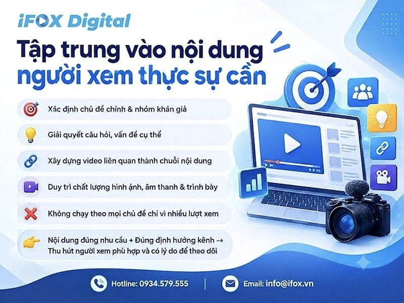 Tập trung vào nội dung người xem thực sự cần