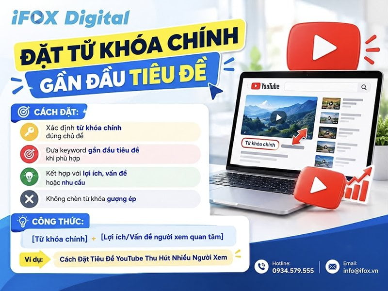 Đặt từ khóa chính gần đầu tiêu đề