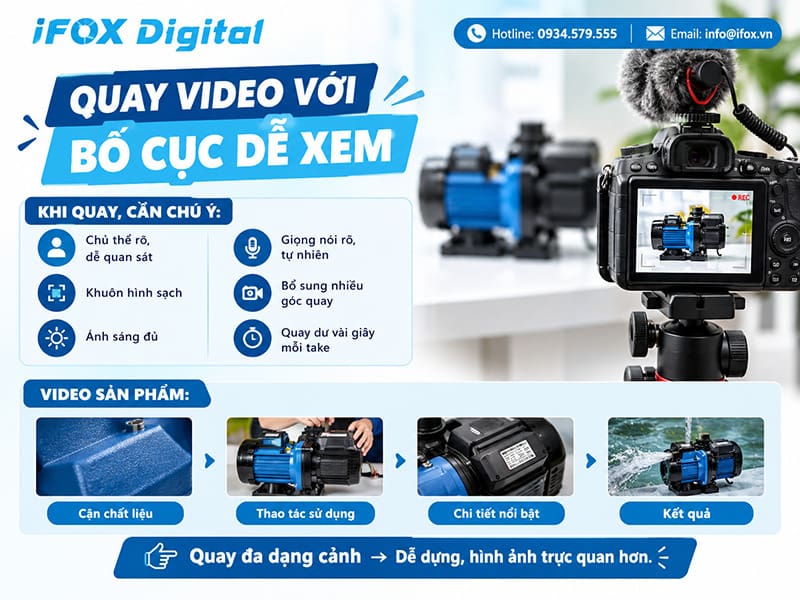 Bước 3: Quay video với bố cục dễ xem