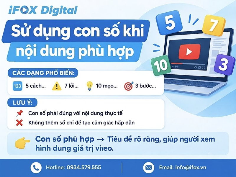 Sử dụng con số khi nội dung phù hợp