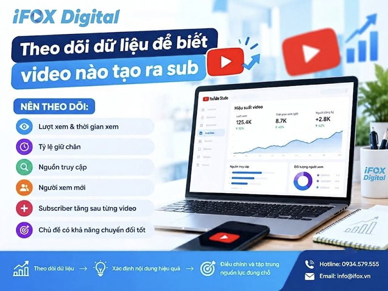 Theo dõi dữ liệu để biết video nào tạo ra sub