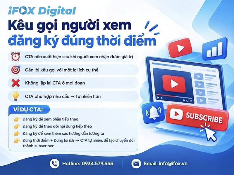 Kêu gọi người xem đăng ký đúng thời điểm