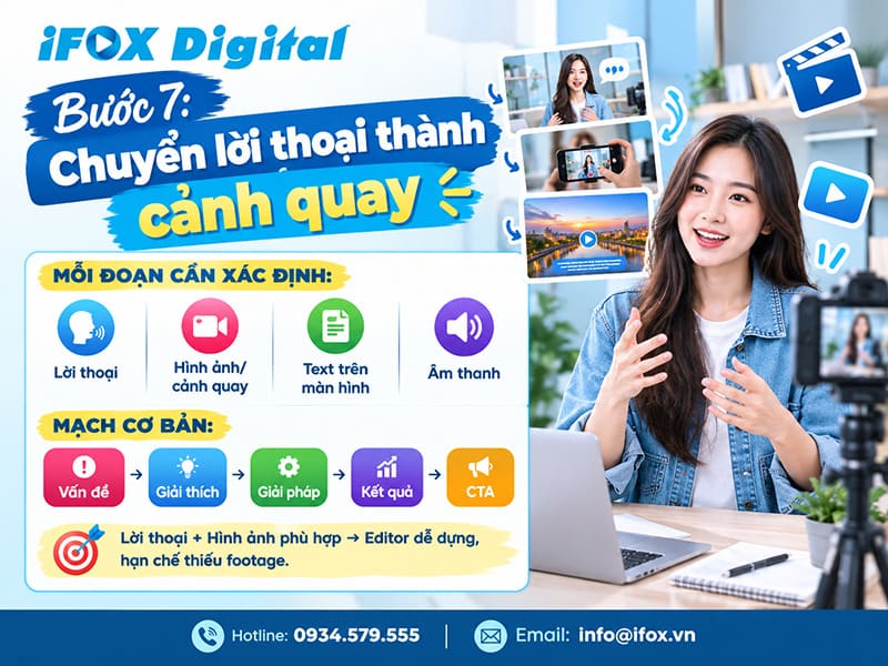 Bước 7: Chuyển lời thoại thành cảnh quay