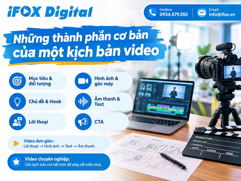 Bước 1: Xác định mục tiêu videoTrước tiên, hãy trả lời một câu hỏi: Video này được tạo ra để làm gì?

Có thể là:

Tăng nhận diện thương hiệu.
Chia sẻ kiến thức.
Giải quyết một vấn đề.
Tăng tương tác.
Giới thiệu sản phẩm hoặc dịch vụ.
chuyên nghiệp khách hàng tiềm năng.
Điều hướng người xem đến một hành động cụ thể.

Một video nên có một mục tiêu chính. Nếu vừa muốn giáo dục, vừa giới thiệu quá nhiều sản phẩm, vừa yêu cầu người xem mua hàng, nội dung rất dễ bị dàn trải.