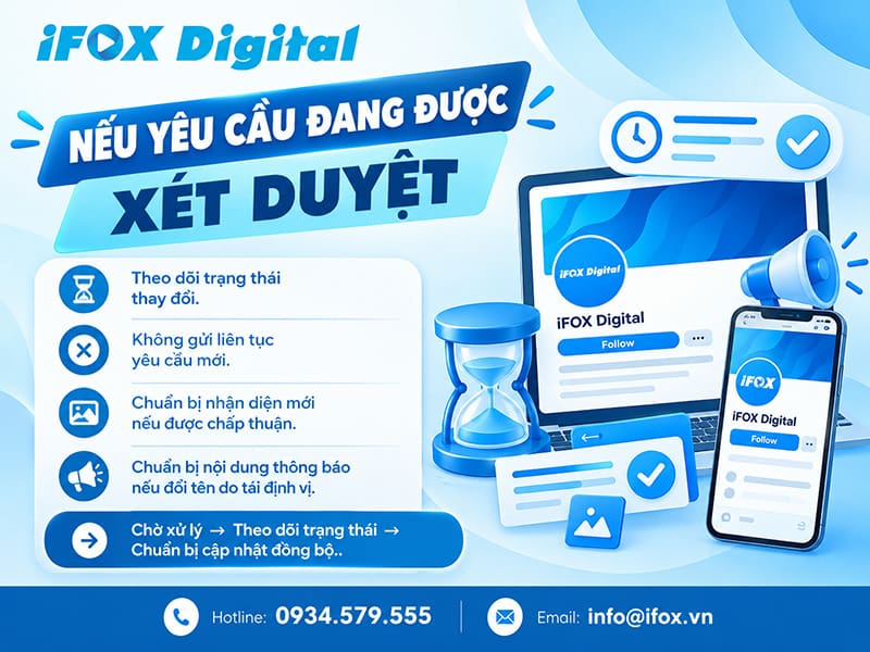Nếu yêu cầu đang được xét duyệt