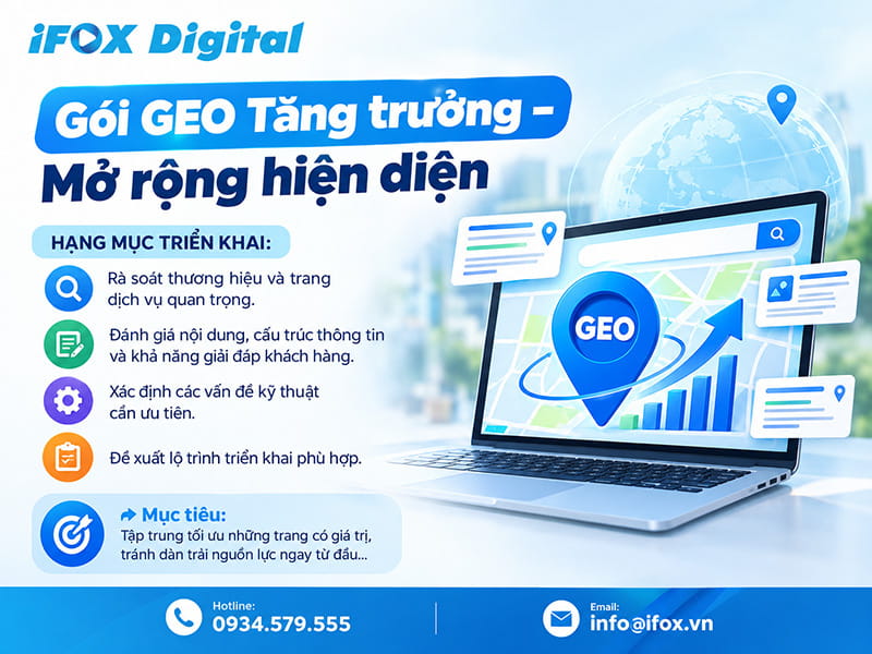Gói GEO Tăng trưởng – Mở rộng hiện diện