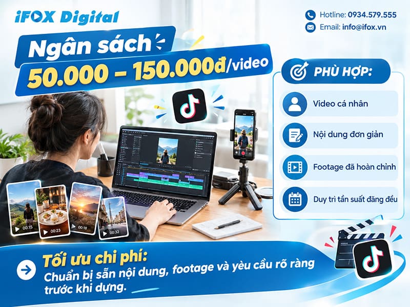 Ngân sách 50.000 – 150.000đ/video