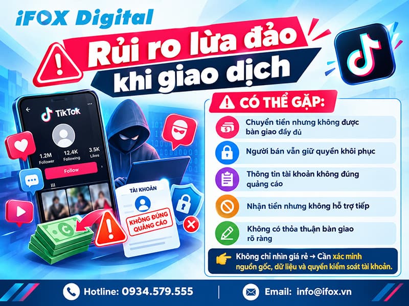 Rủi ro lừa đảo khi giao dịch
