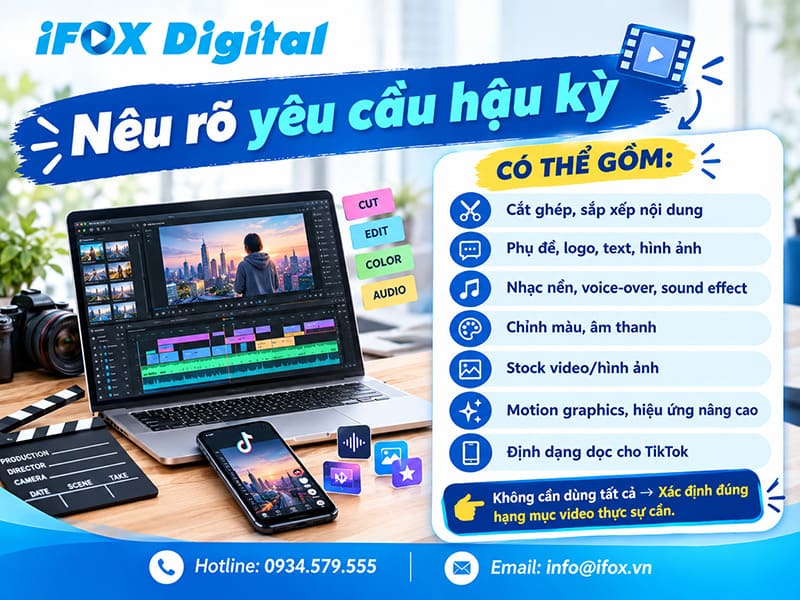 Nêu rõ yêu cầu hậu kỳ