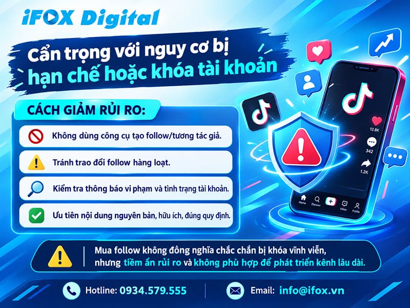 Cẩn trọng với nguy cơ bị hạn chế hoặc khóa tài khoản