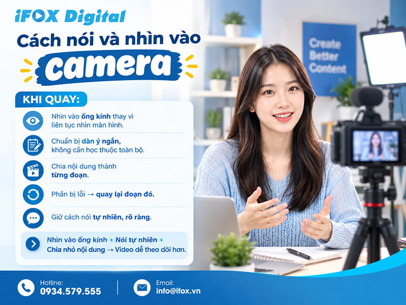 Cách nói và nhìn vào camera