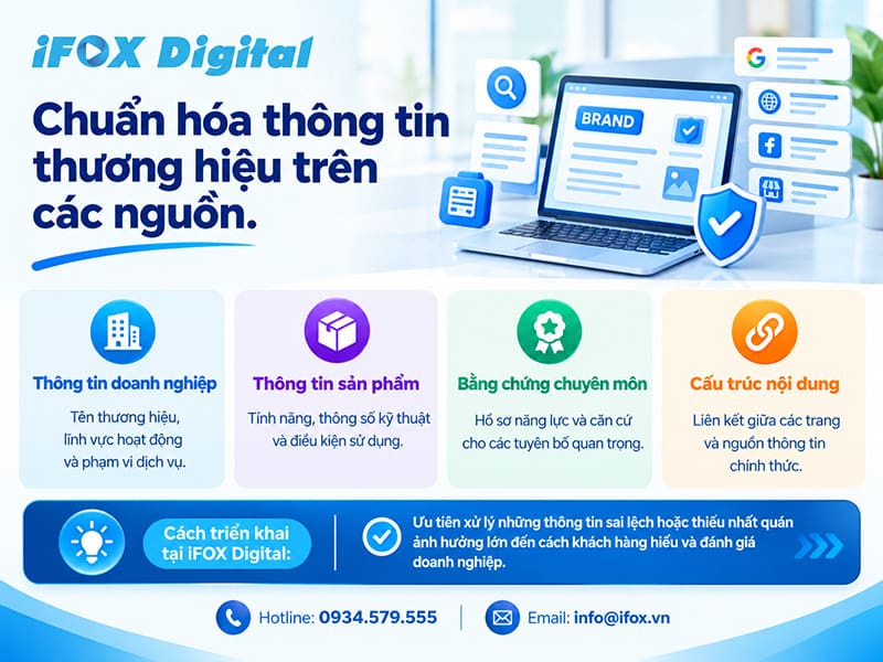 Chuẩn hóa thông tin thương hiệu trên các nguồn