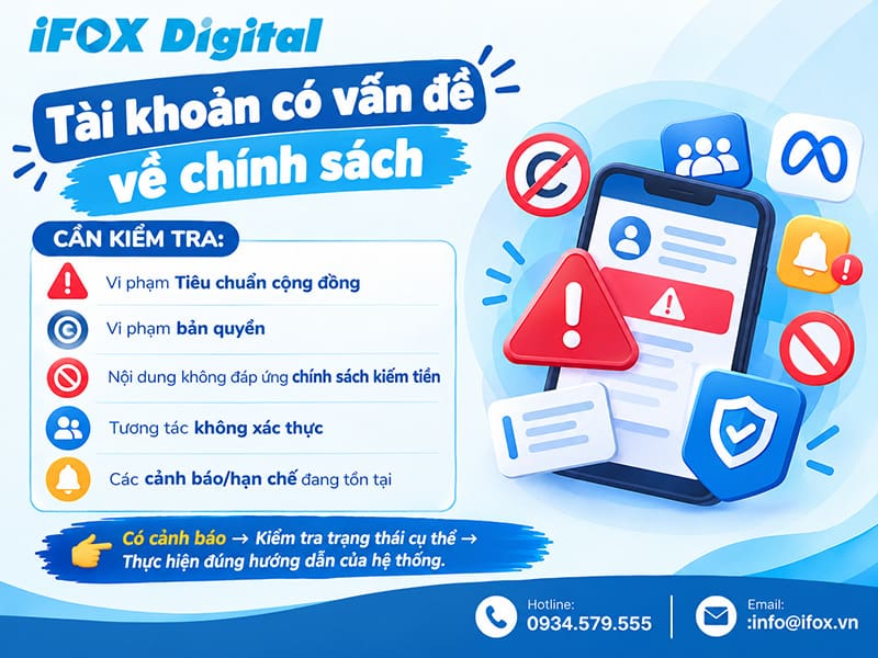 Tài khoản có vấn đề về chính sách