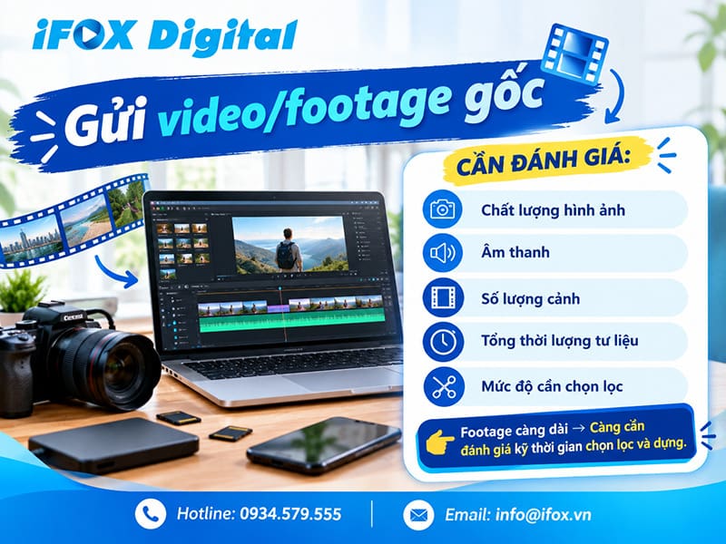 Gửi video/footage gốc