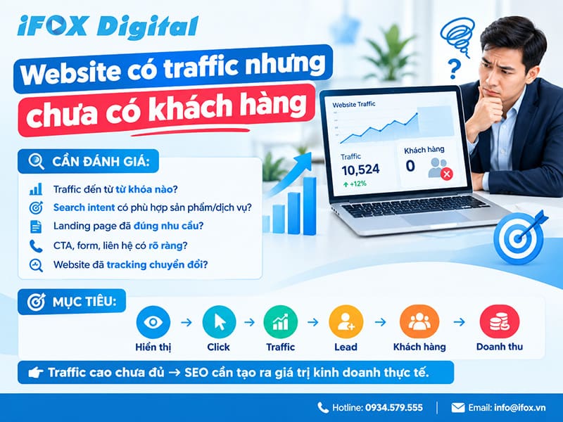 Website có traffic nhưng chưa có khách hàng