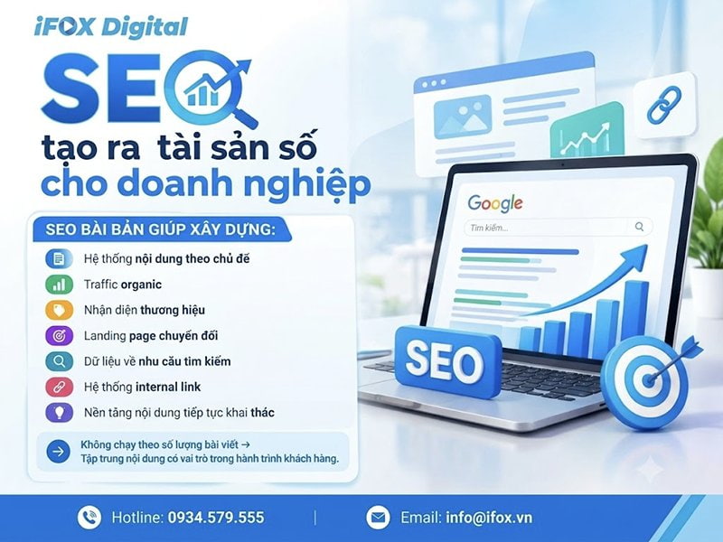 SEO tạo ra tài sản số cho doanh nghiệp