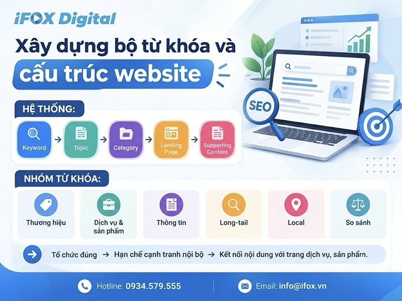 Xây dựng bộ từ khóa và cấu trúc website