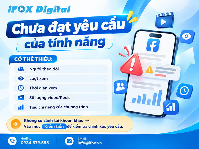 Chưa đạt yêu cầu của tính năng