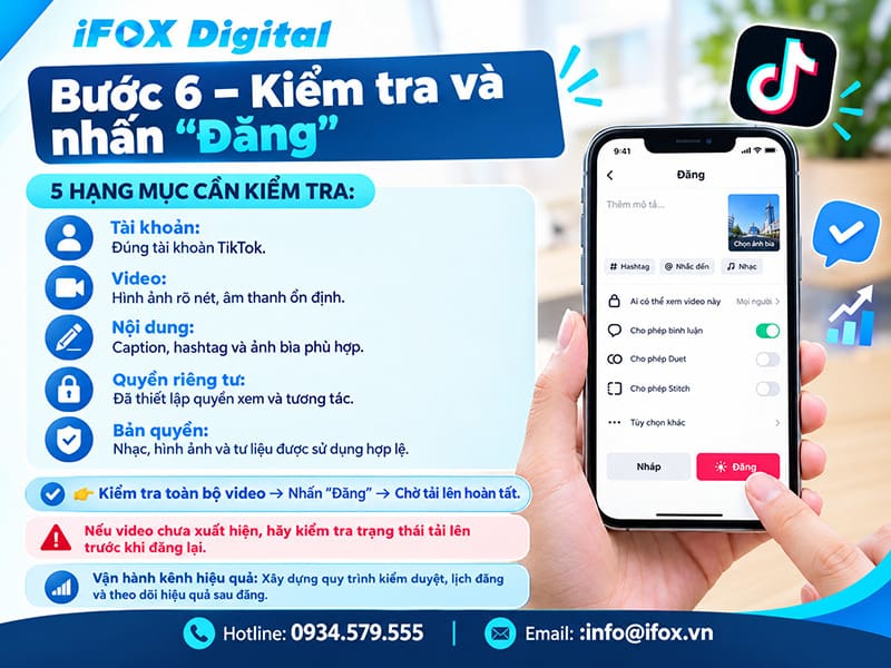Bước 6 – Kiểm tra và nhấn “Đăng”
