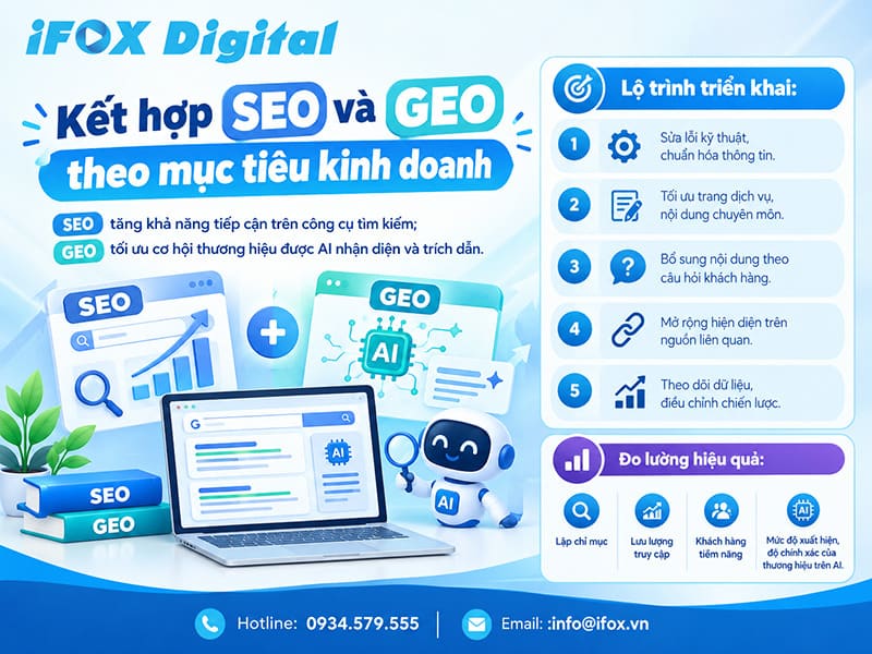 Kết hợp SEO và GEO theo mục tiêu kinh doanh