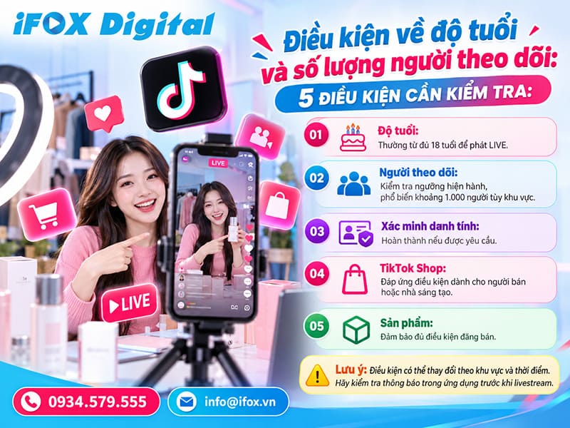 Điều kiện về độ tuổi và số lượng người theo dõi