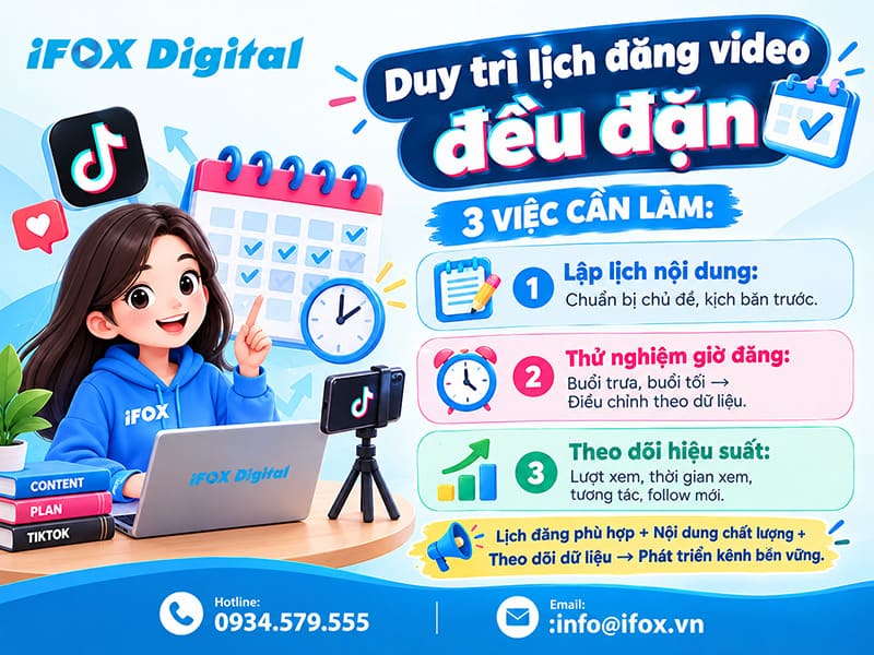 Duy trì lịch đăng video đều đặn